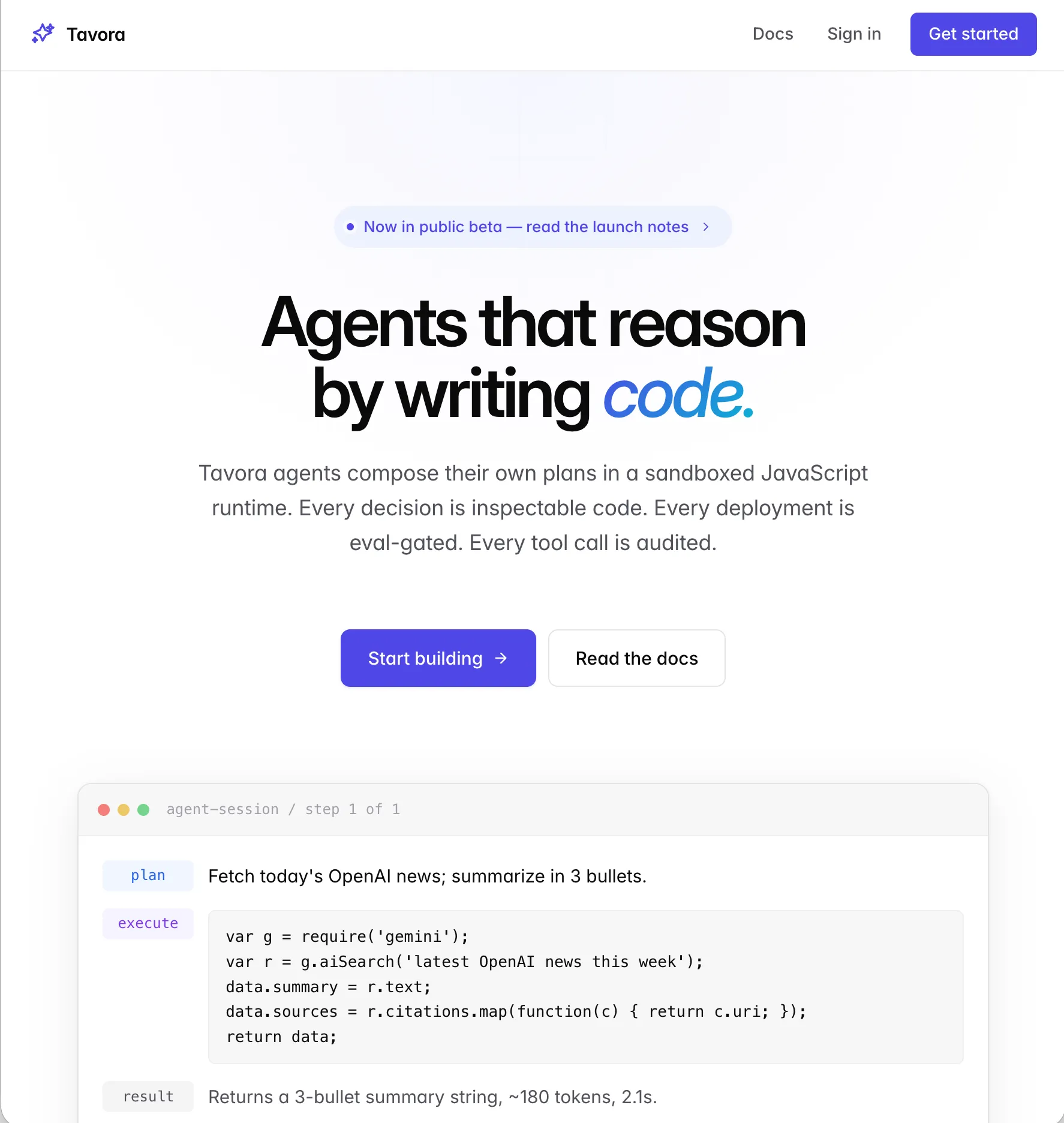 Tavora — Plattform für Software-Teams, mit der KI-Agenten kontrolliert in Produktion laufen.